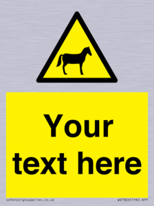 Custom warning horses